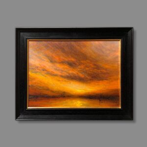A Coastal Evening Sky Oil Painting Nial Adams